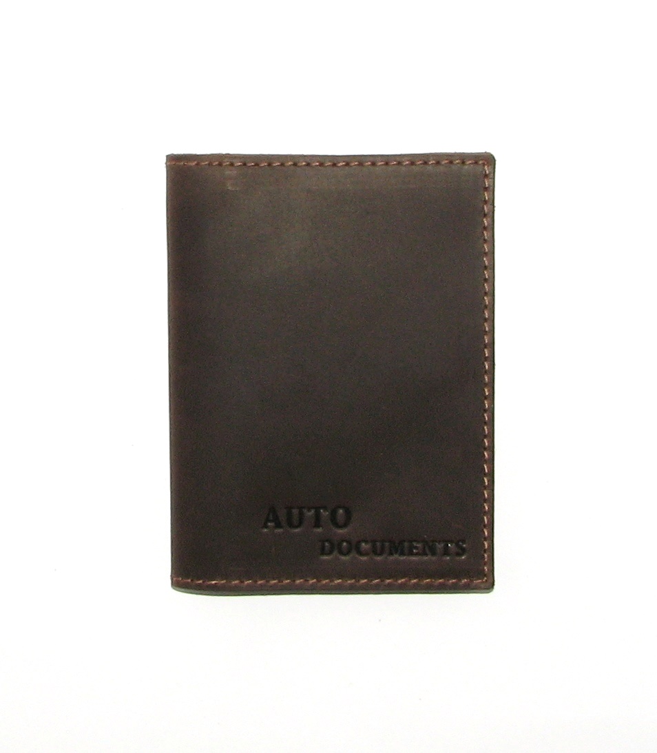Шкіряна обкладинка для автодокументів DNK Leather DNK Auto H коричнева